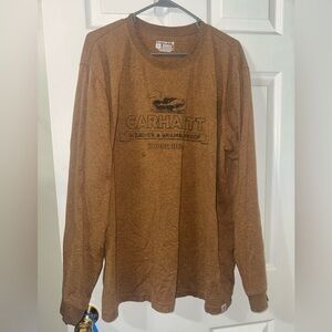 Carhartt Men's Brown Long-Sleeve Graphic Tee
